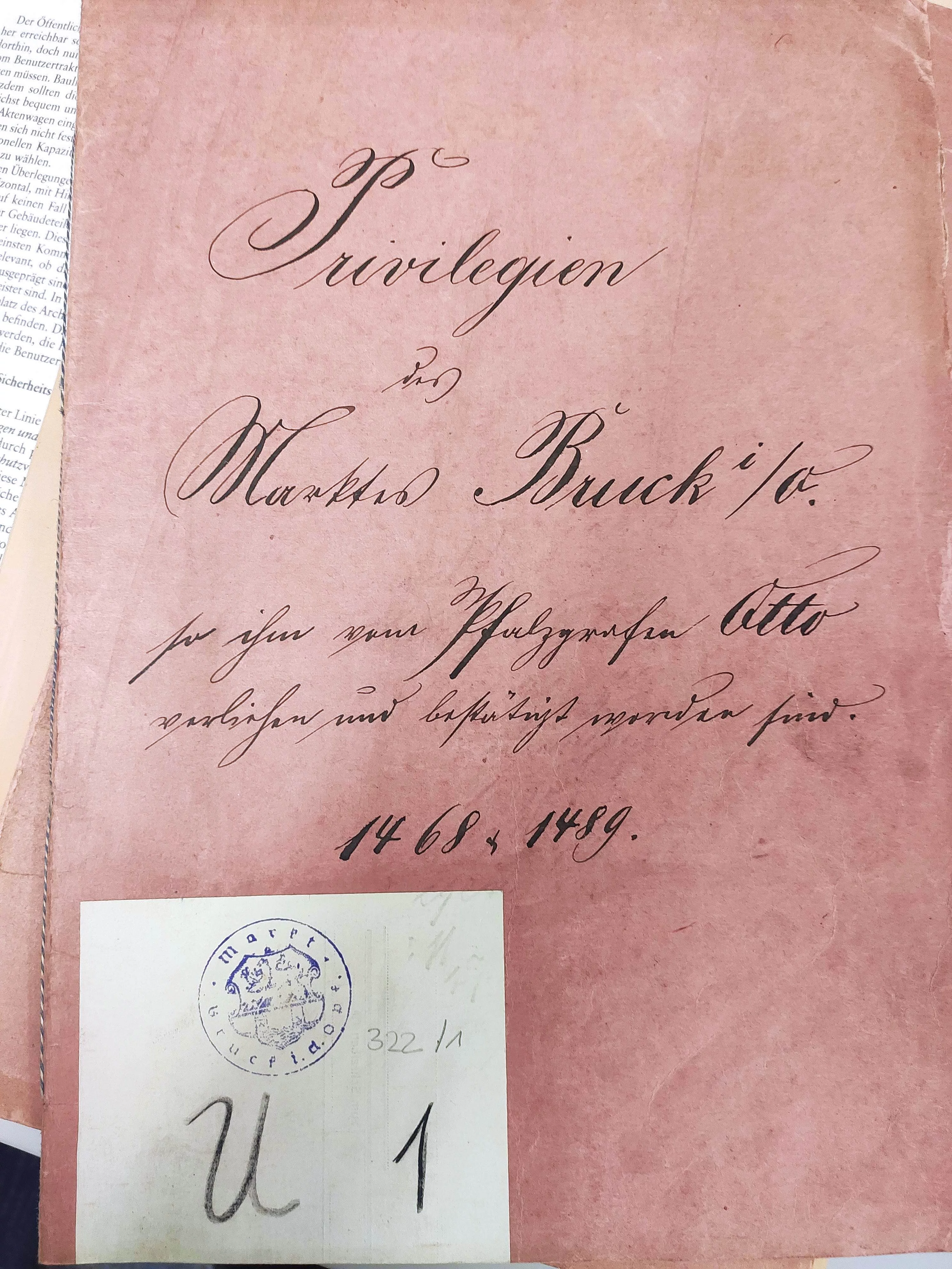 Privilegien des Marktes Bruck i.d.OPf.